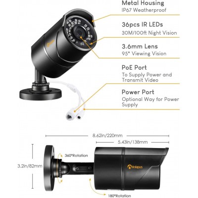 Anlapus 5MP H.265+ PoE