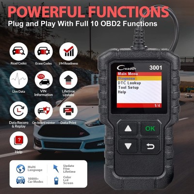 Launch Diagnostic Launch CR3001 Auto Scanner Auto Diagnostic Case OBD2 for Gas and Diesel Cars