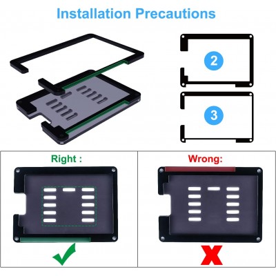 Bruphny pour Raspberry Pi 4 Boitier Pc avec 5v 3a USB C Alimentation